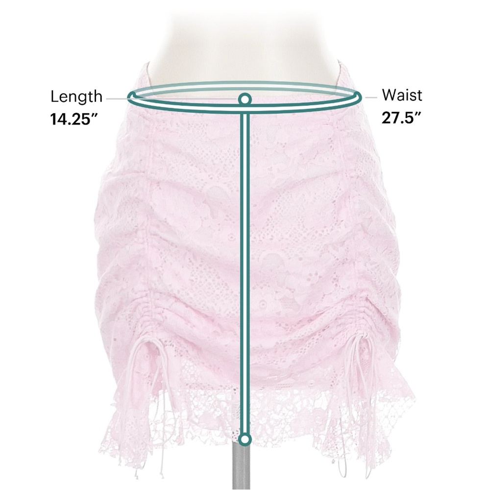 For Love And Lemons Pink Lace Skirt- Small - Picture 3 of 7